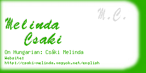 melinda csaki business card